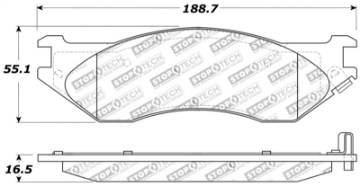 Picture of StopTech Sport Brake Pads w-Shims and Hardware - Rear