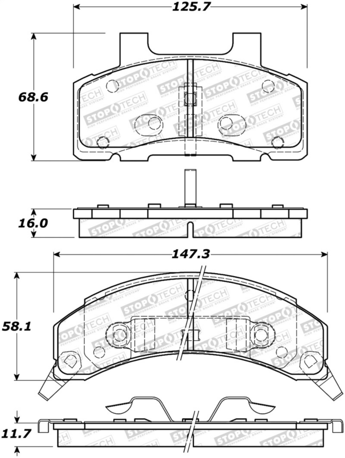 Picture of StopTech Street Brake Pads