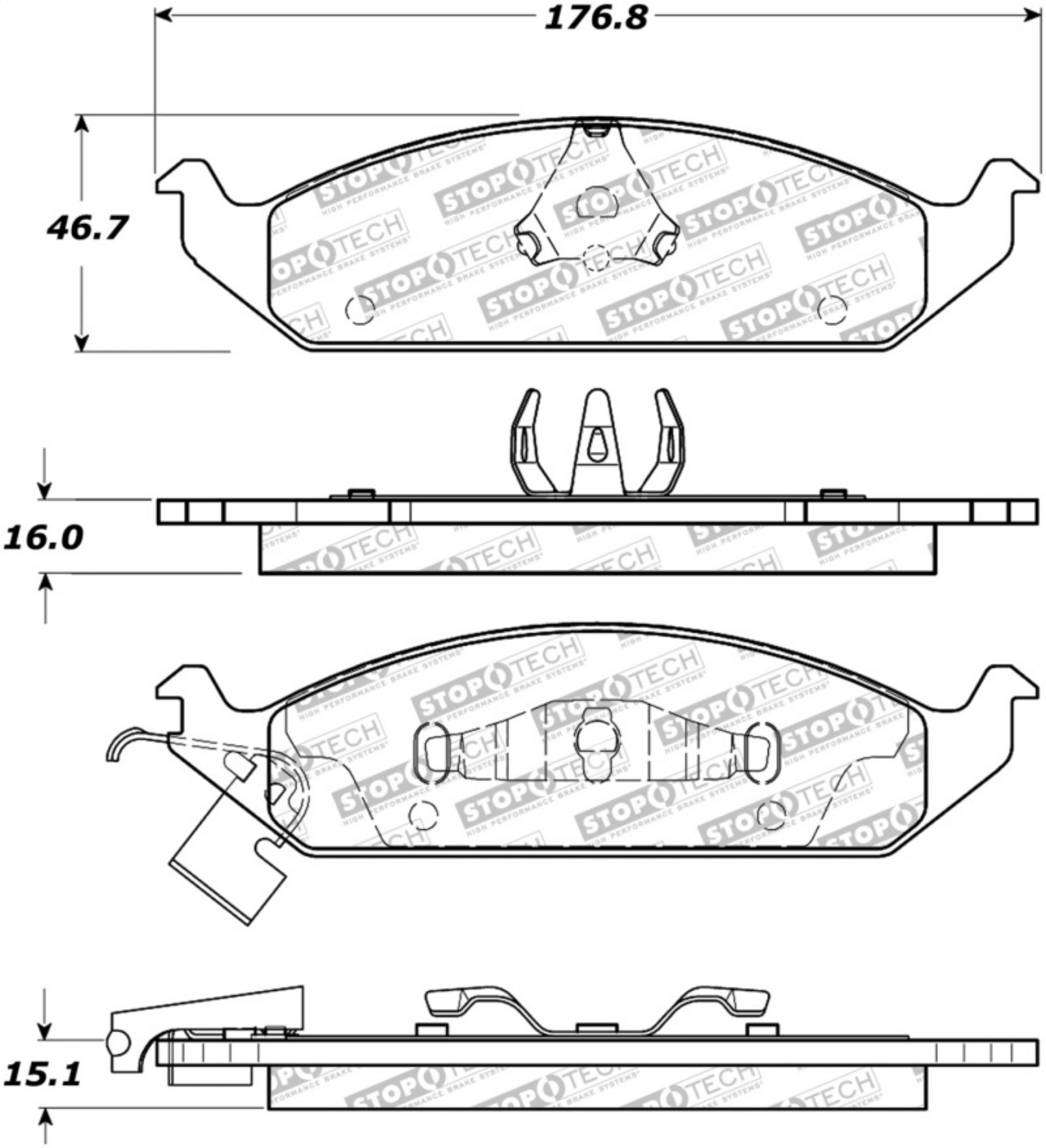 Picture of StopTech Street Brake Pads