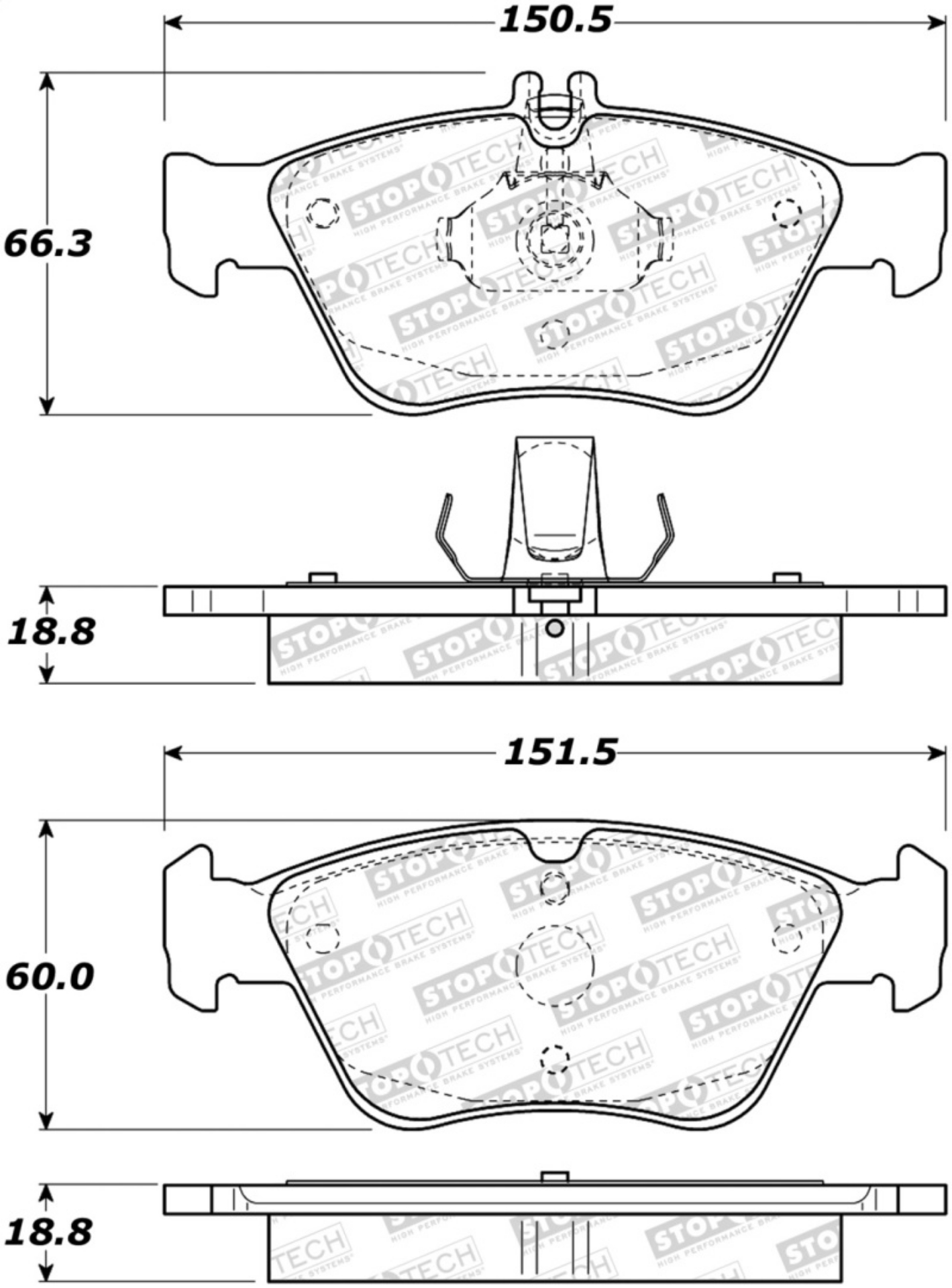 Picture of StopTech Street Brake Pads