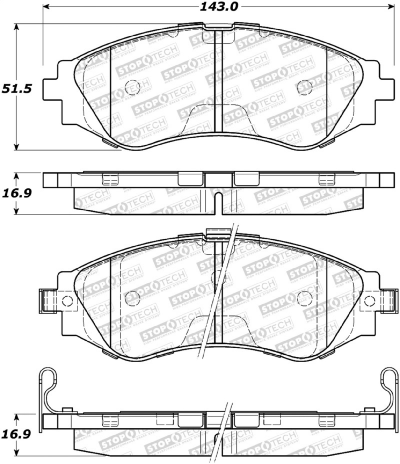 Picture of StopTech Street Brake Pads