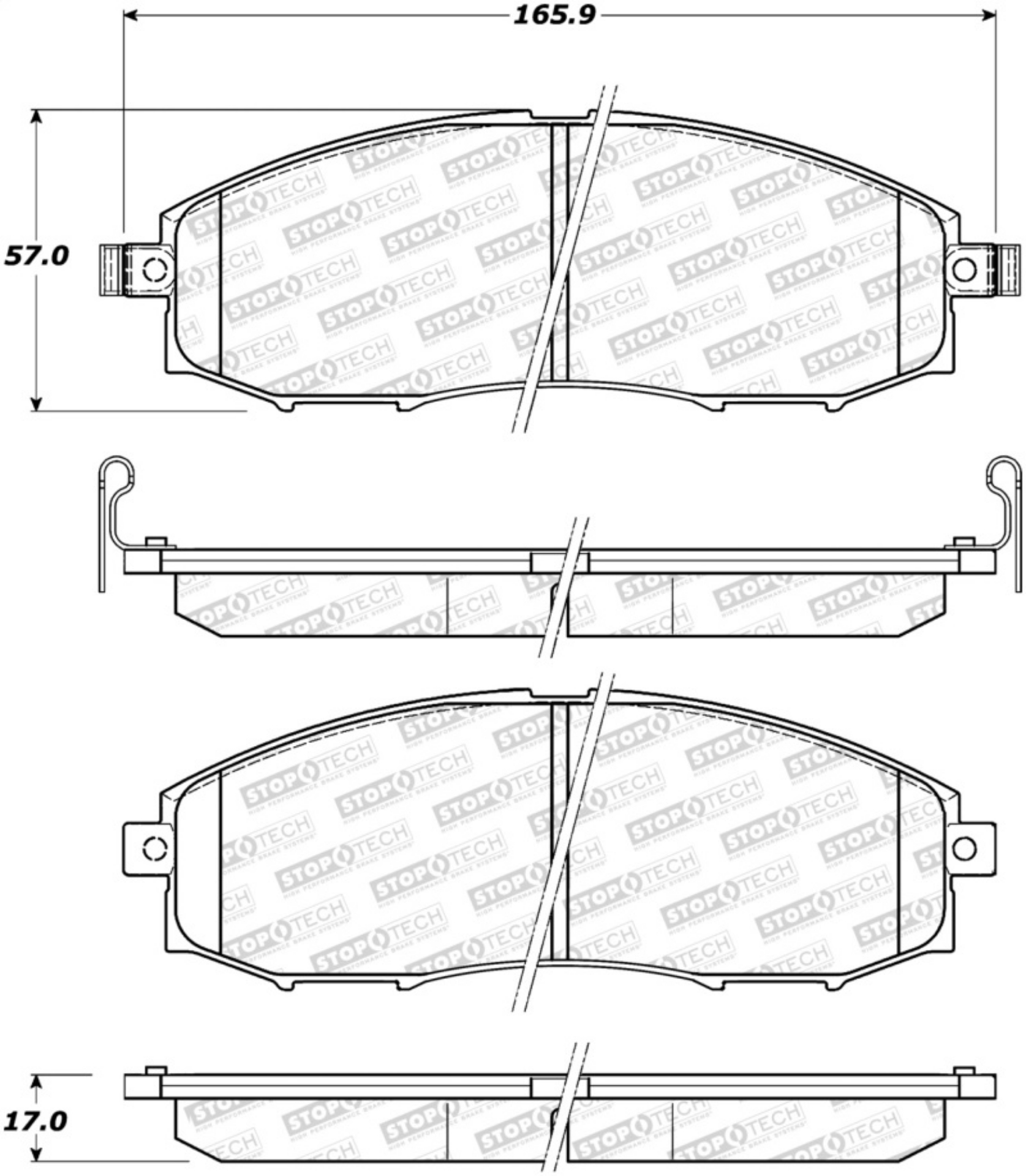 Picture of StopTech Street Brake Pads