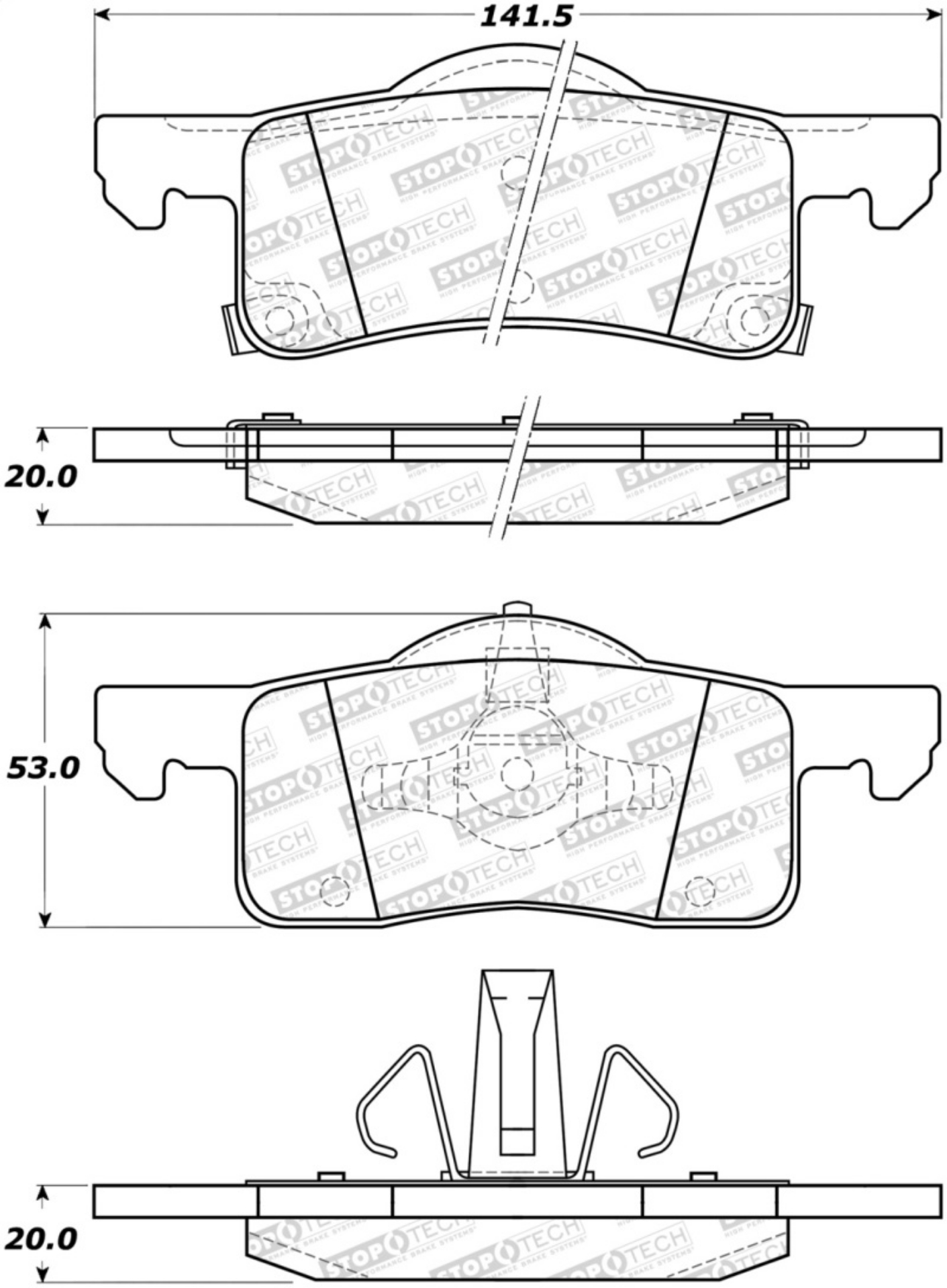 Picture of StopTech Street Brake Pads