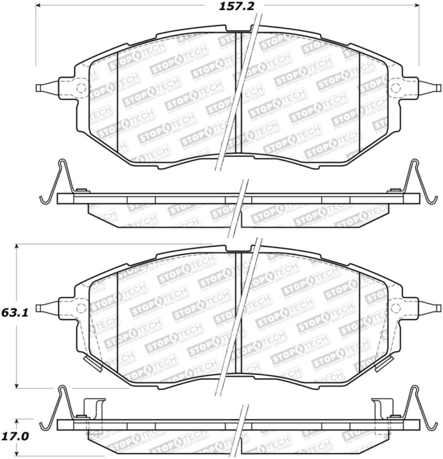 Picture of StopTech Street Brake Pads