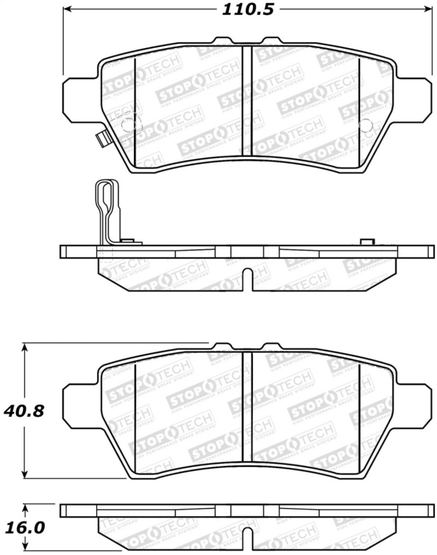 Picture of StopTech Street Brake Pads