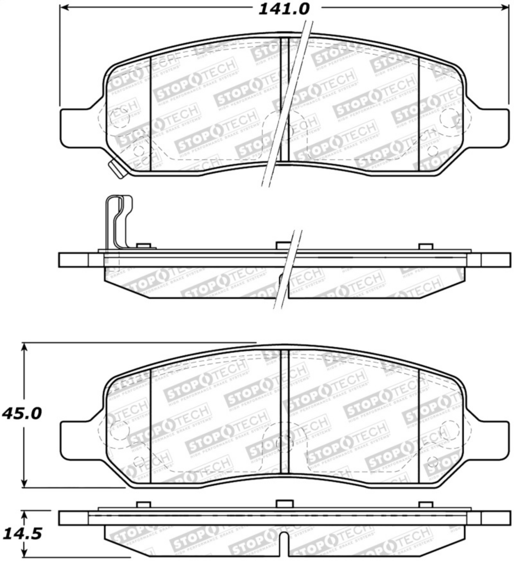 Picture of StopTech Street Brake Pads