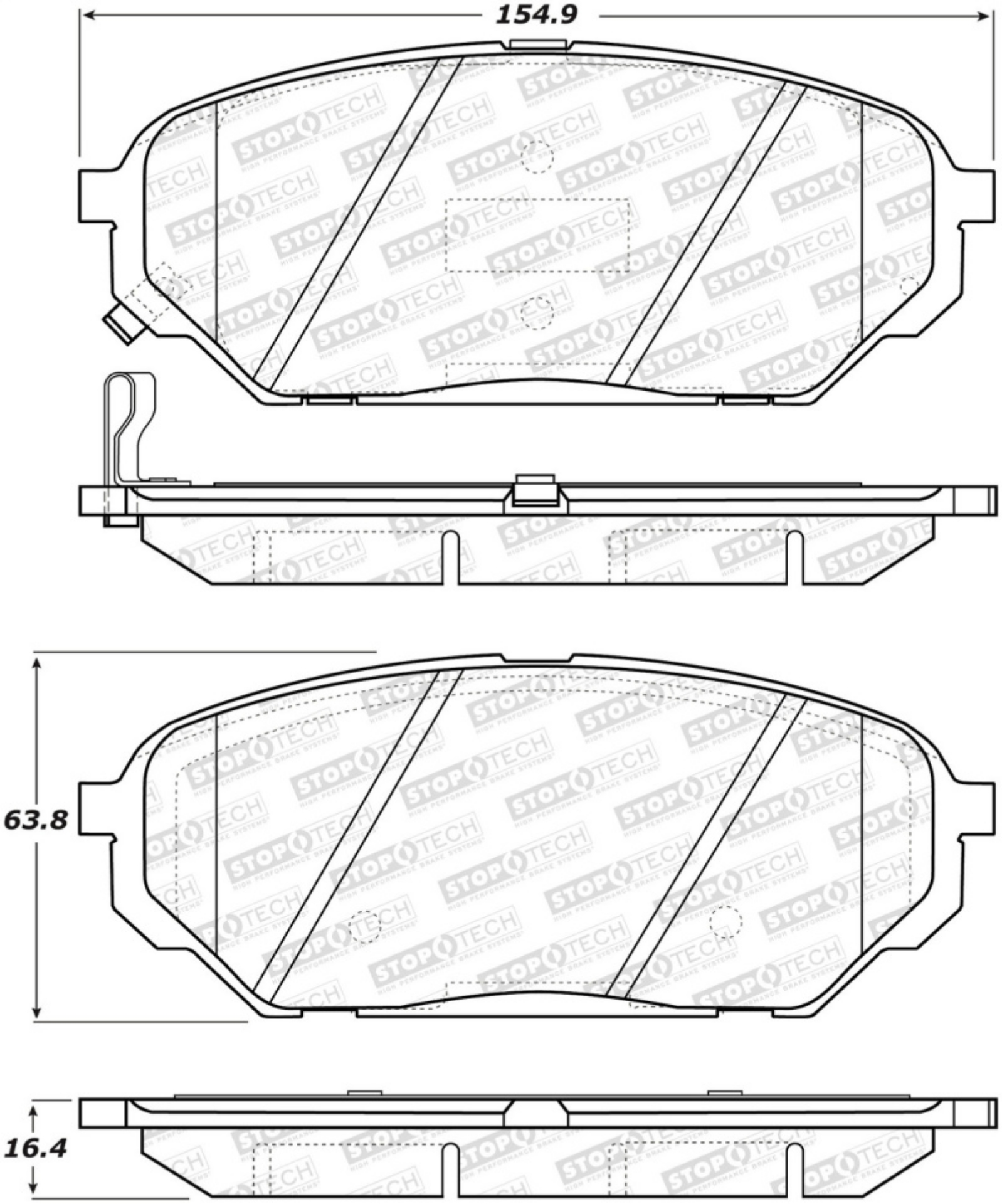 Picture of StopTech Street Brake Pads - Front