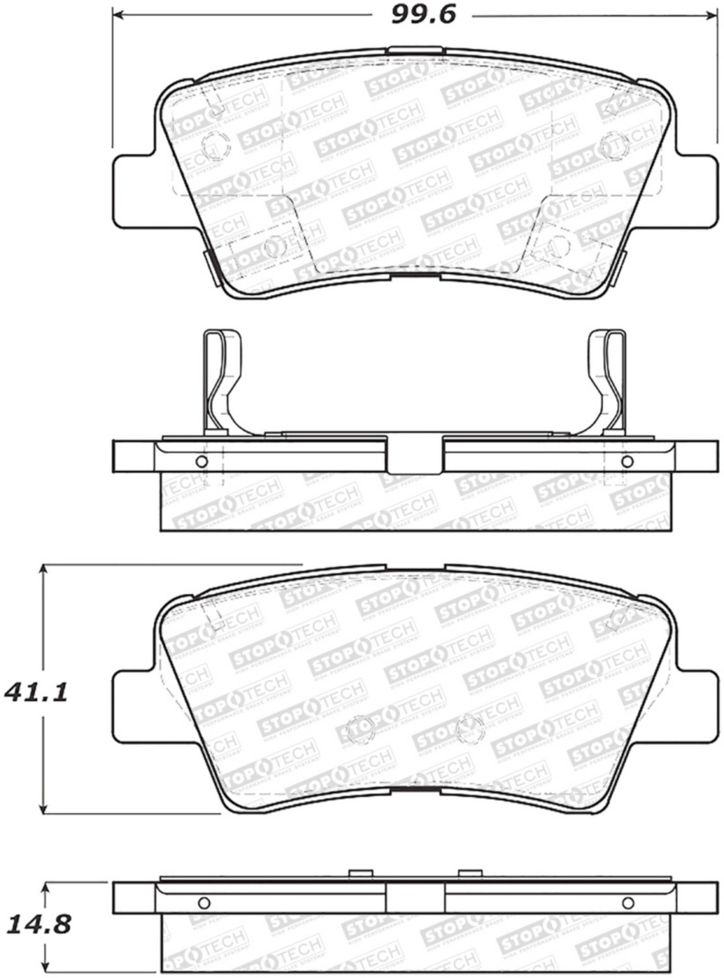Picture of StopTech Street Brake Pads - Front