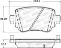 Picture of StopTech 14-19 Volkswagen GTI Rear Street Brake Pads w-Shims