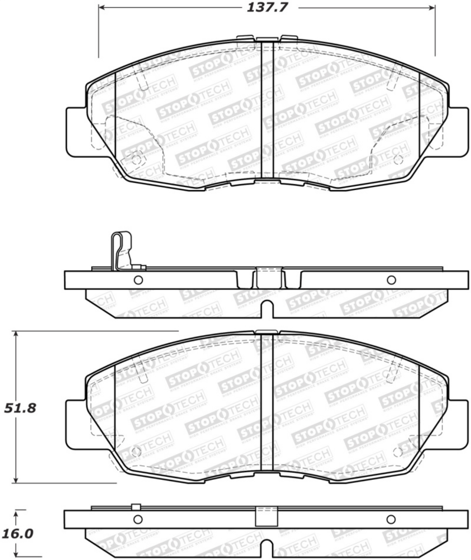 Picture of StopTech Street Brake Pads - Front