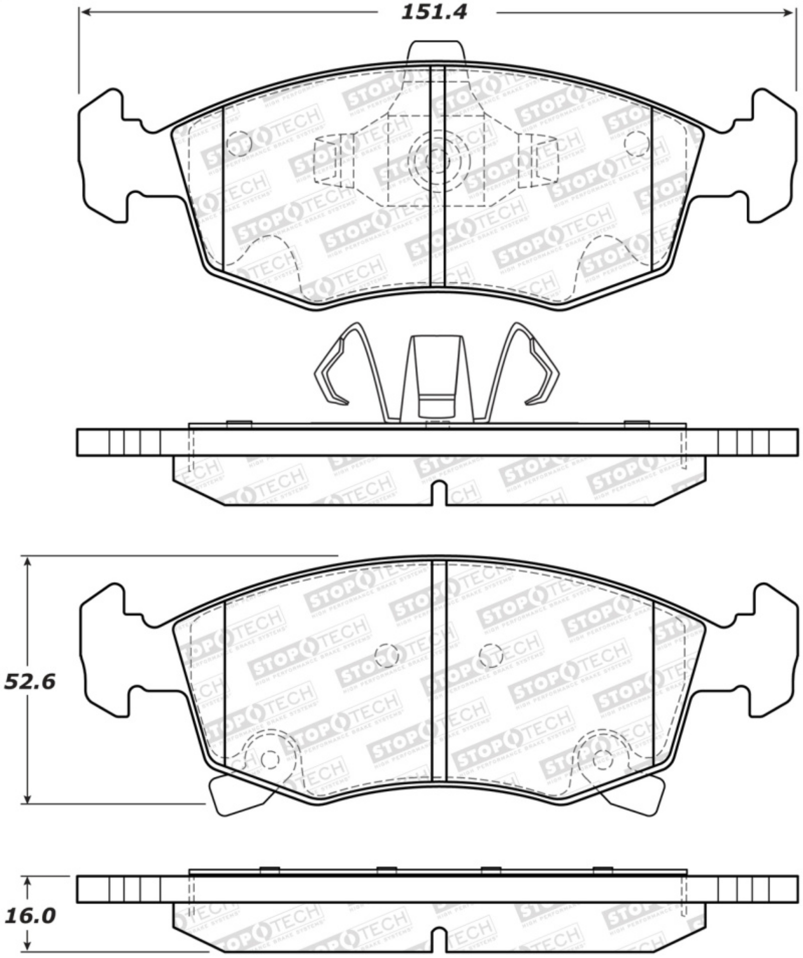 Picture of StopTech Street Brake Pads - Front