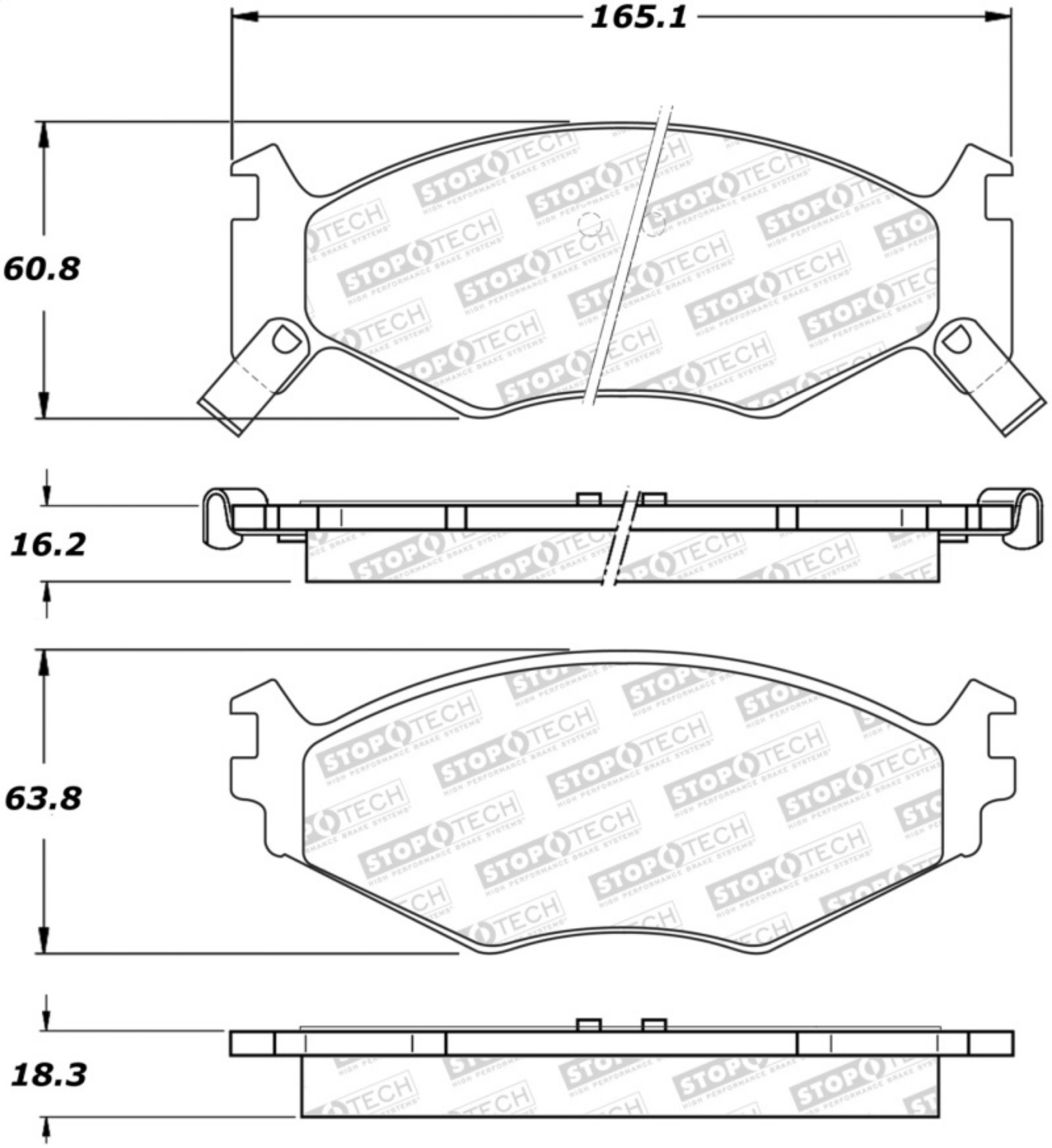 Picture of StopTech Street Brake Pads - Front