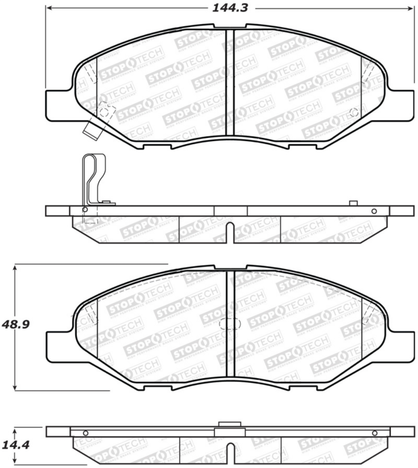 Picture of StopTech Street Brake Pads - Front