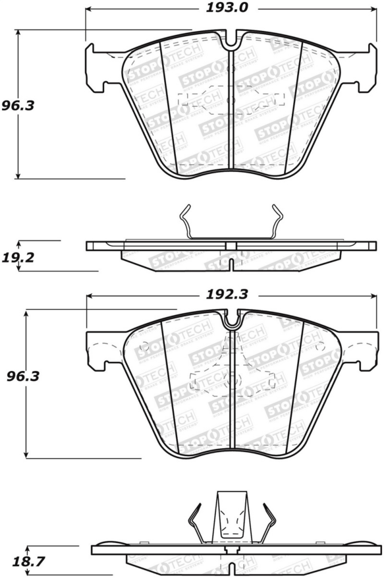 Picture of StopTech Street Brake Pads - Front-Rear
