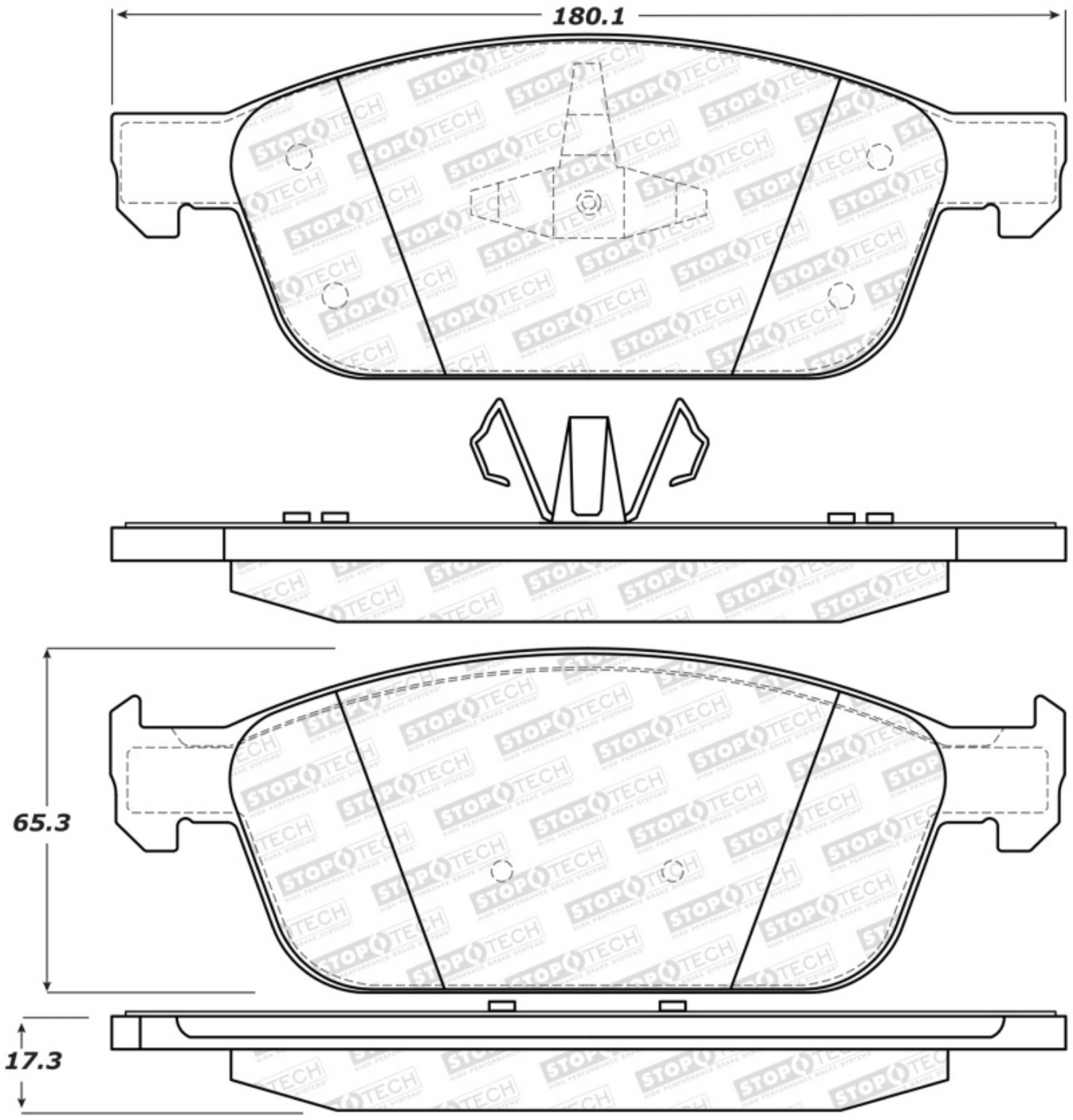 Picture of StopTech Street Brake Pads - Front-Rear