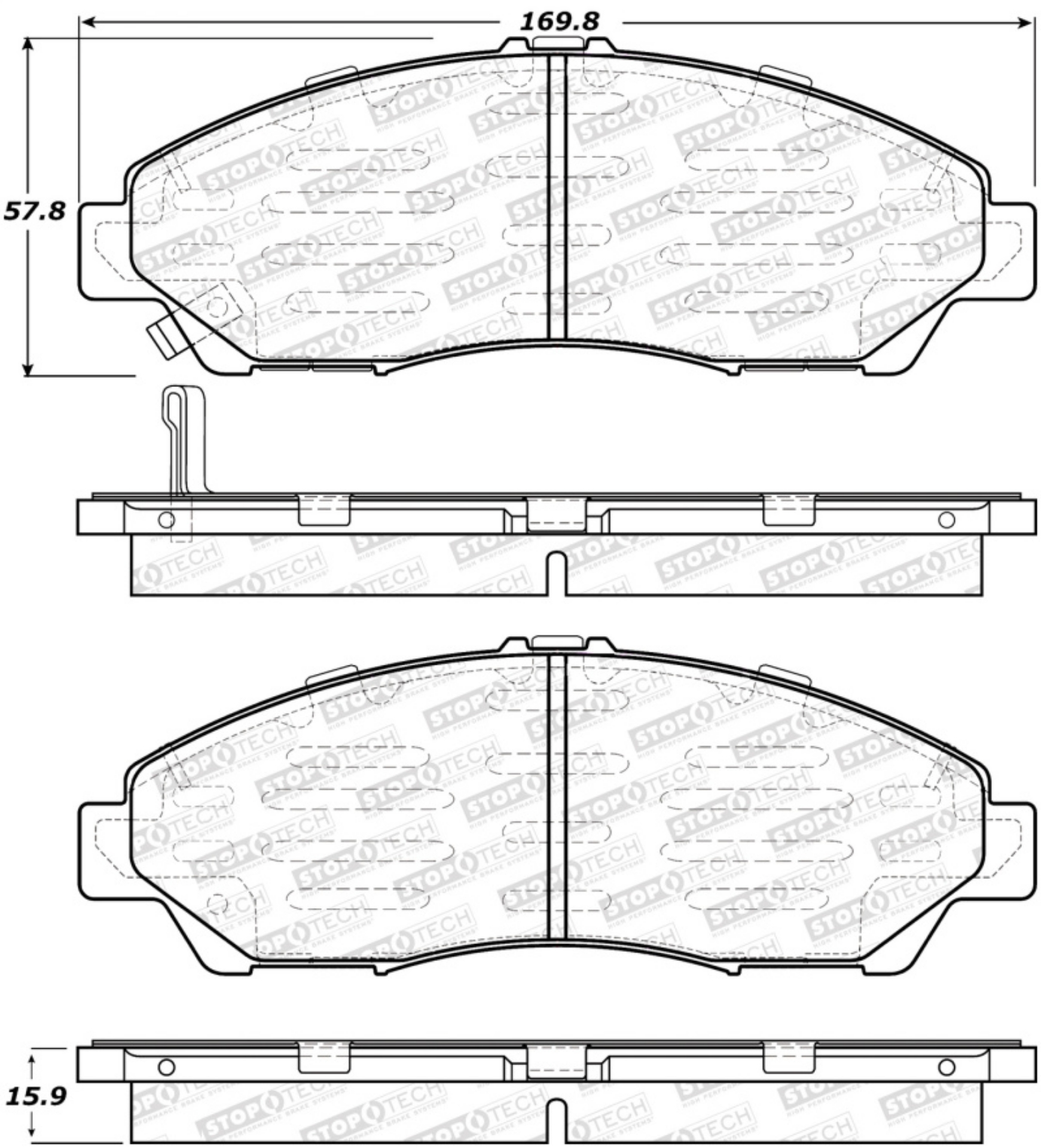 Picture of StopTech Street Brake Pads - Front-Rear