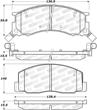 Picture of StopTech Street Brake Pads - Front-Rear
