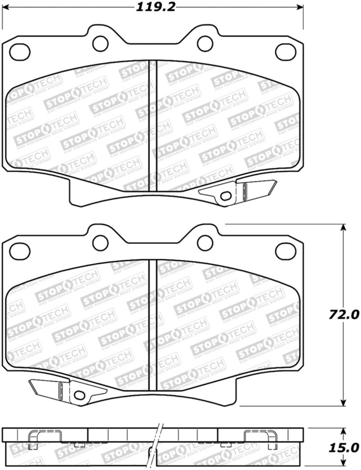 Picture of StopTech Street Brake Pads - Front-Rear