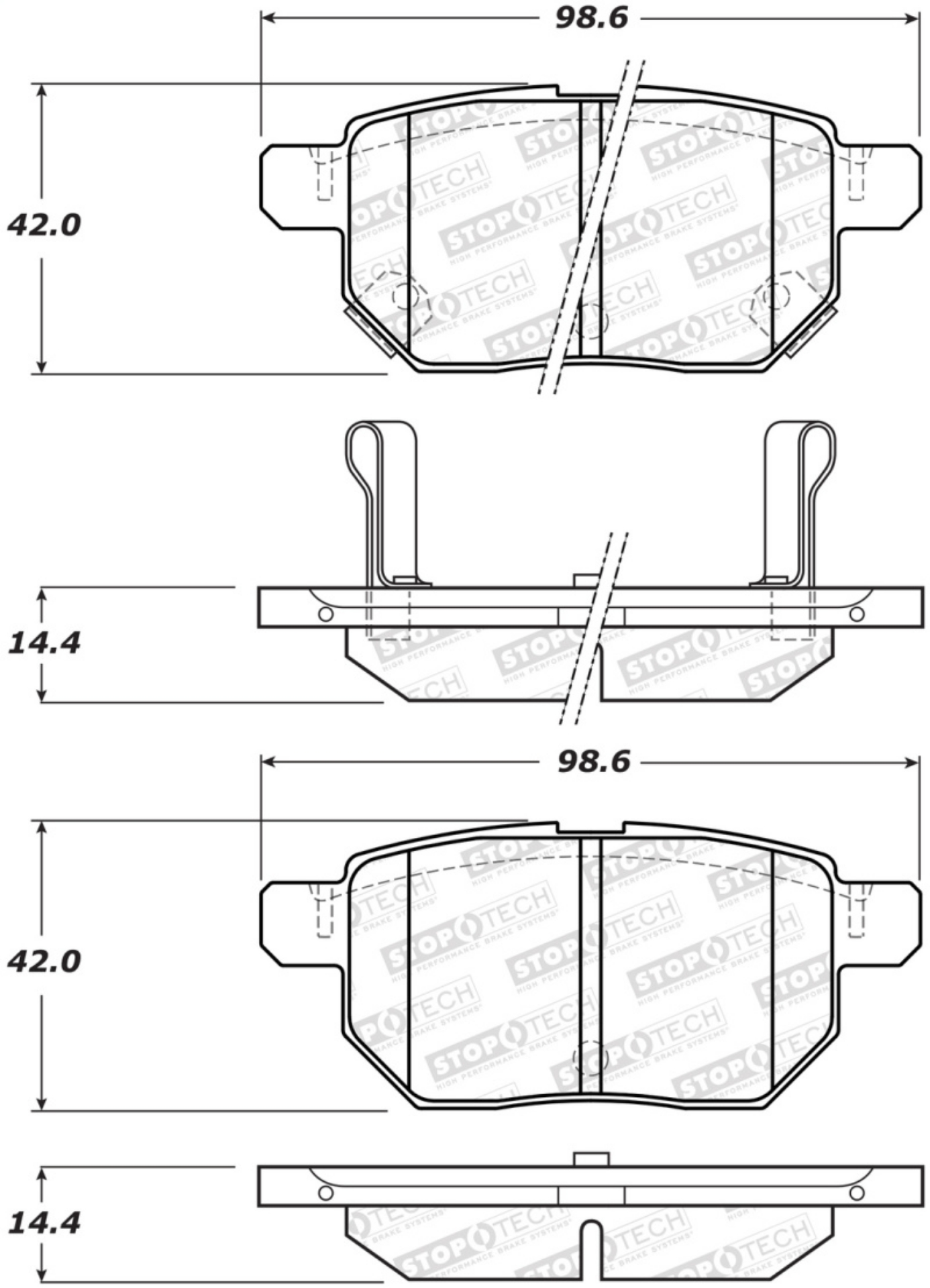 Picture of StopTech Street Brake Pads - Rear