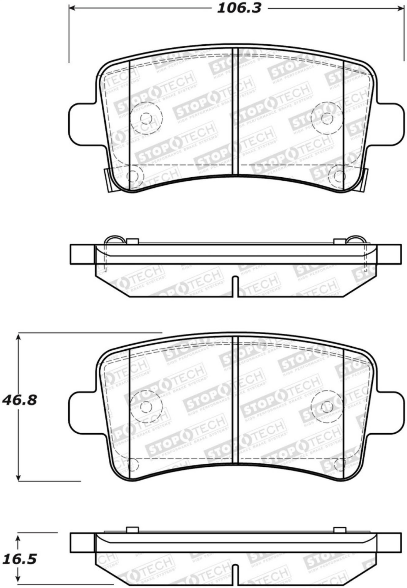 Picture of StopTech Street Brake Pads - Rear