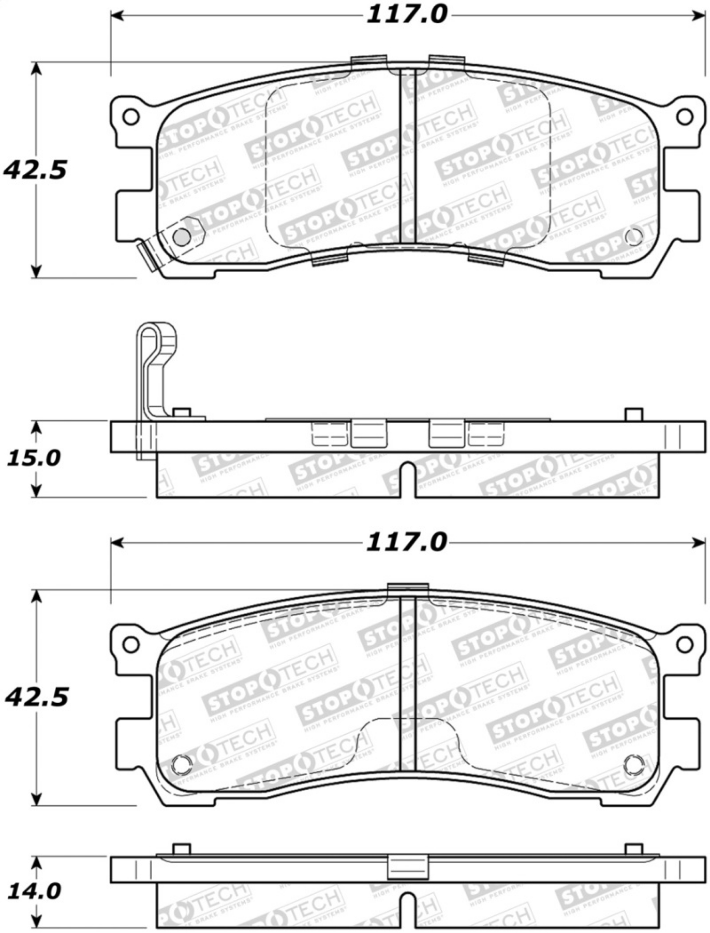 Picture of StopTech Street Brake Pads - Rear