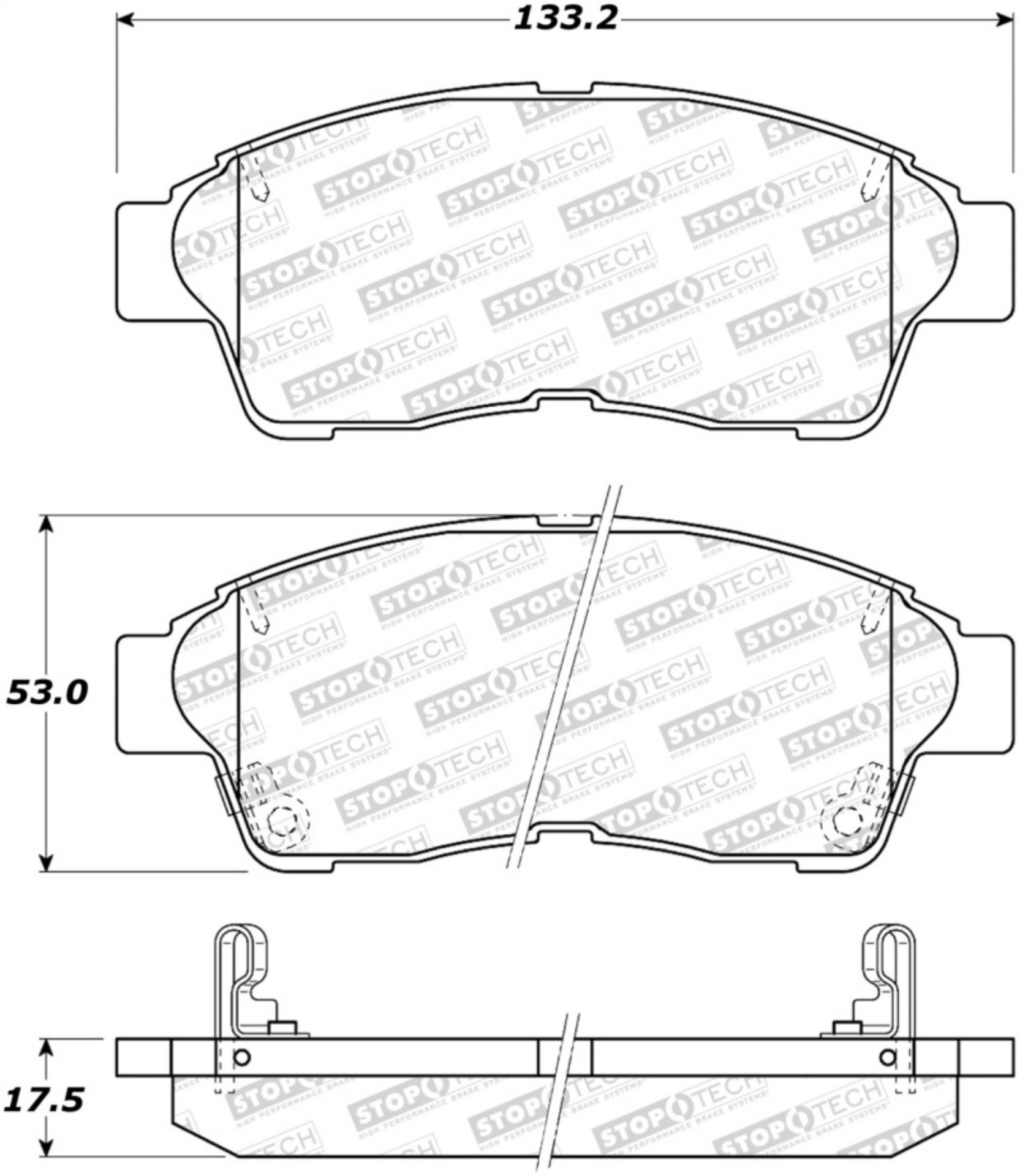 Picture of StopTech Street Brake Pads - Rear