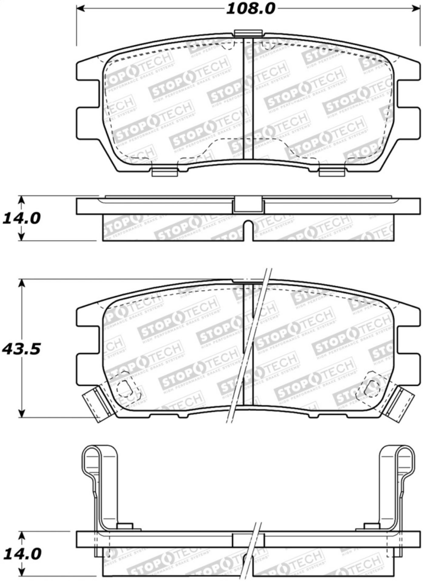 Picture of StopTech Street Brake Pads - Rear