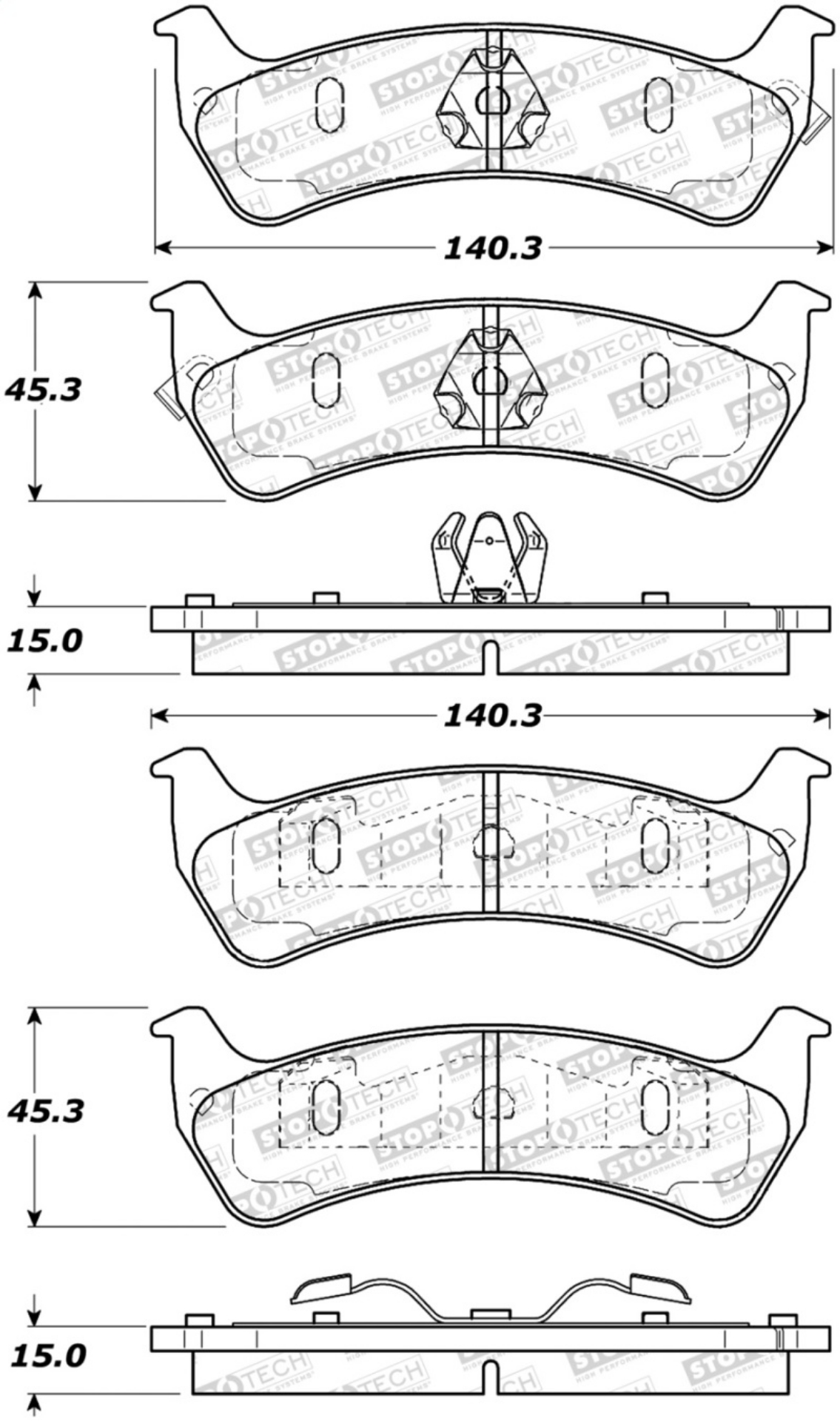 Picture of StopTech Street Brake Pads - Rear