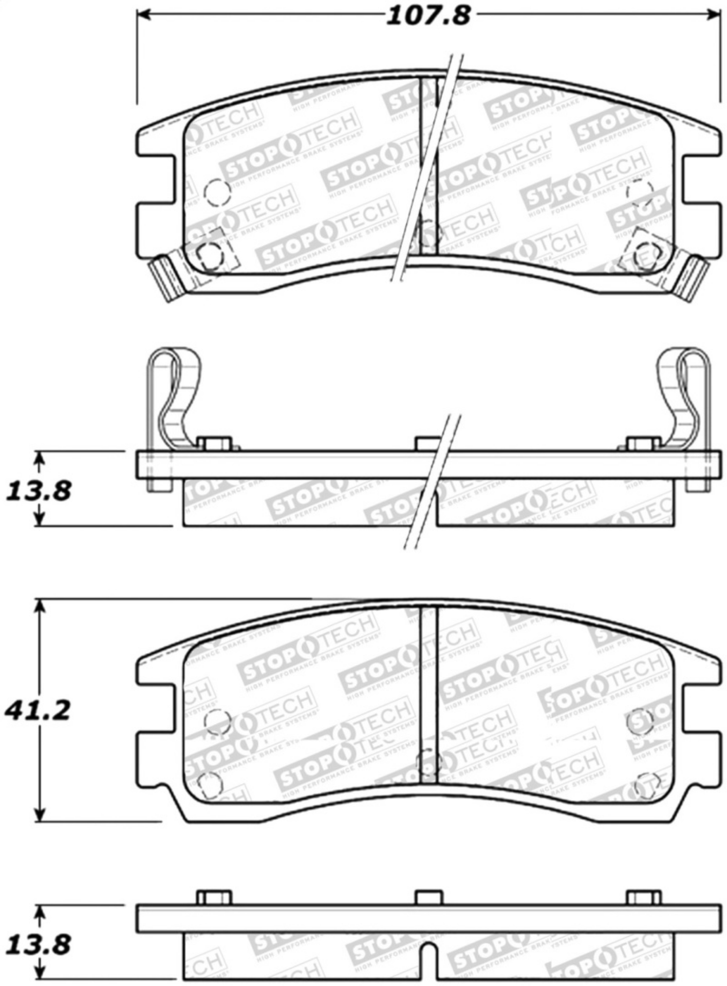 Picture of StopTech Street Select Brake Pads