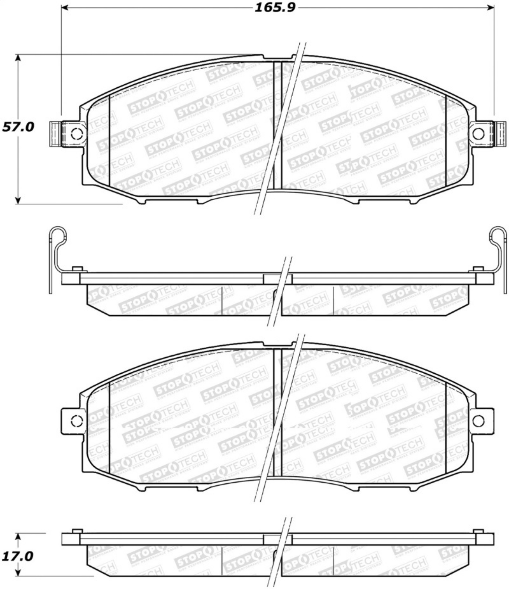 Picture of StopTech Street Select Brake Pads