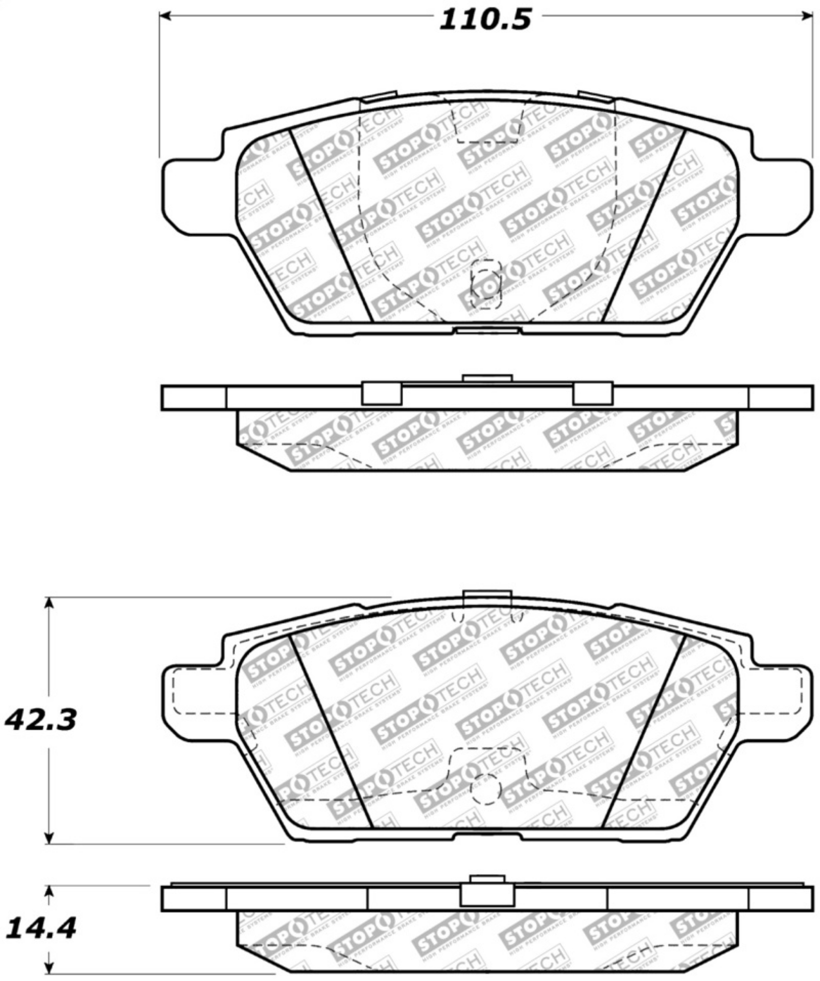 Picture of StopTech Street Select Brake Pads
