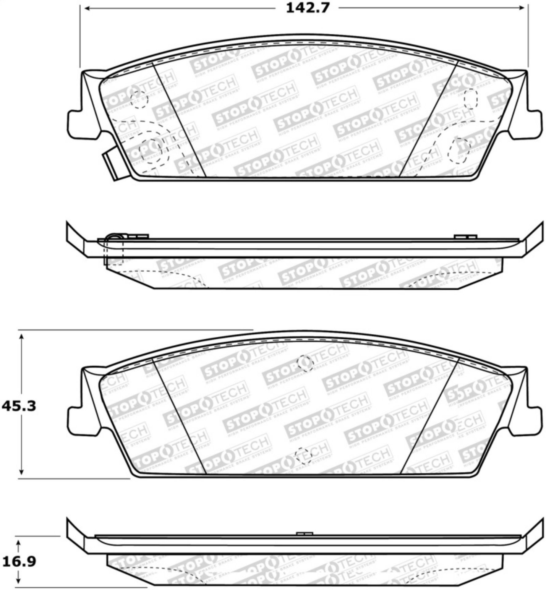 Picture of StopTech Street Select Brake Pads