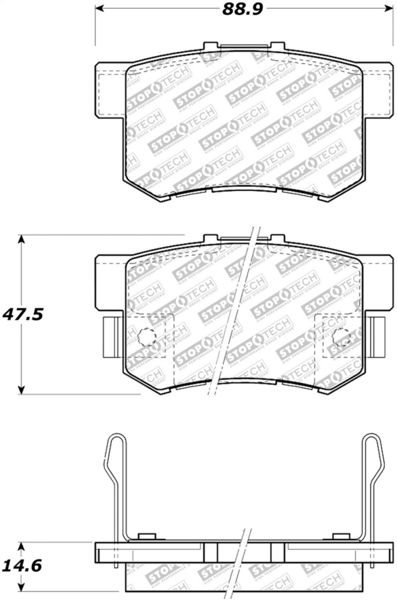 Picture of StopTech Street Select Brake Pads - Rear