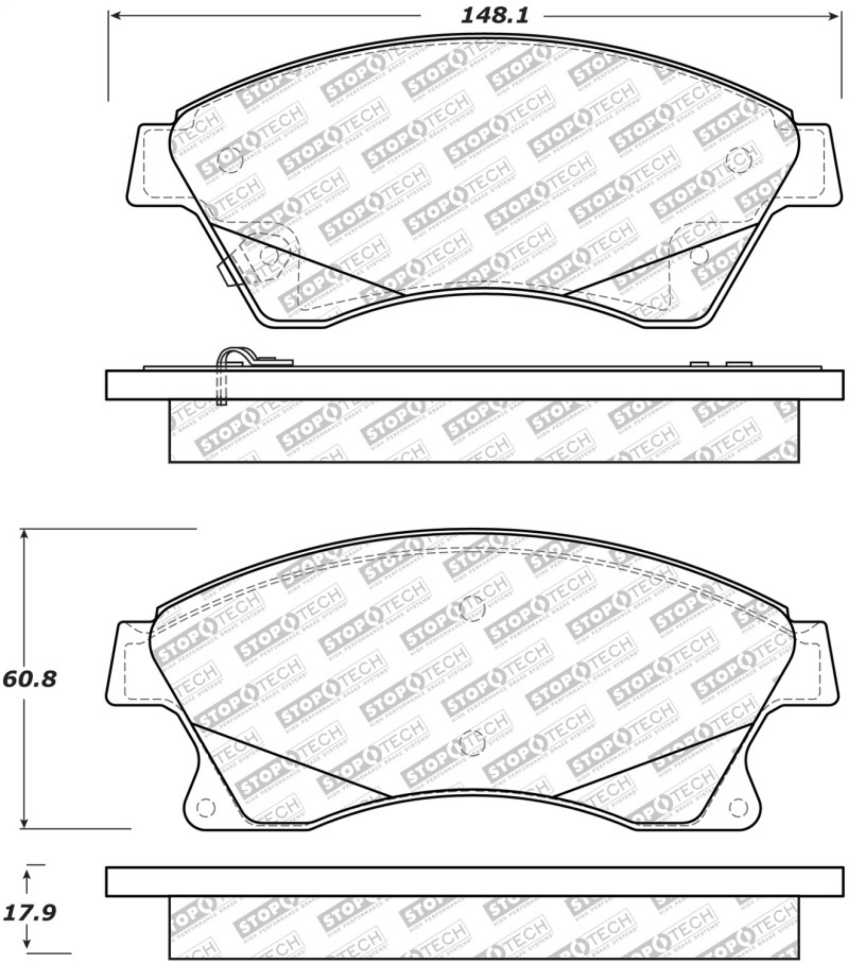 Picture of StopTech Street Select Brake Pads - Front