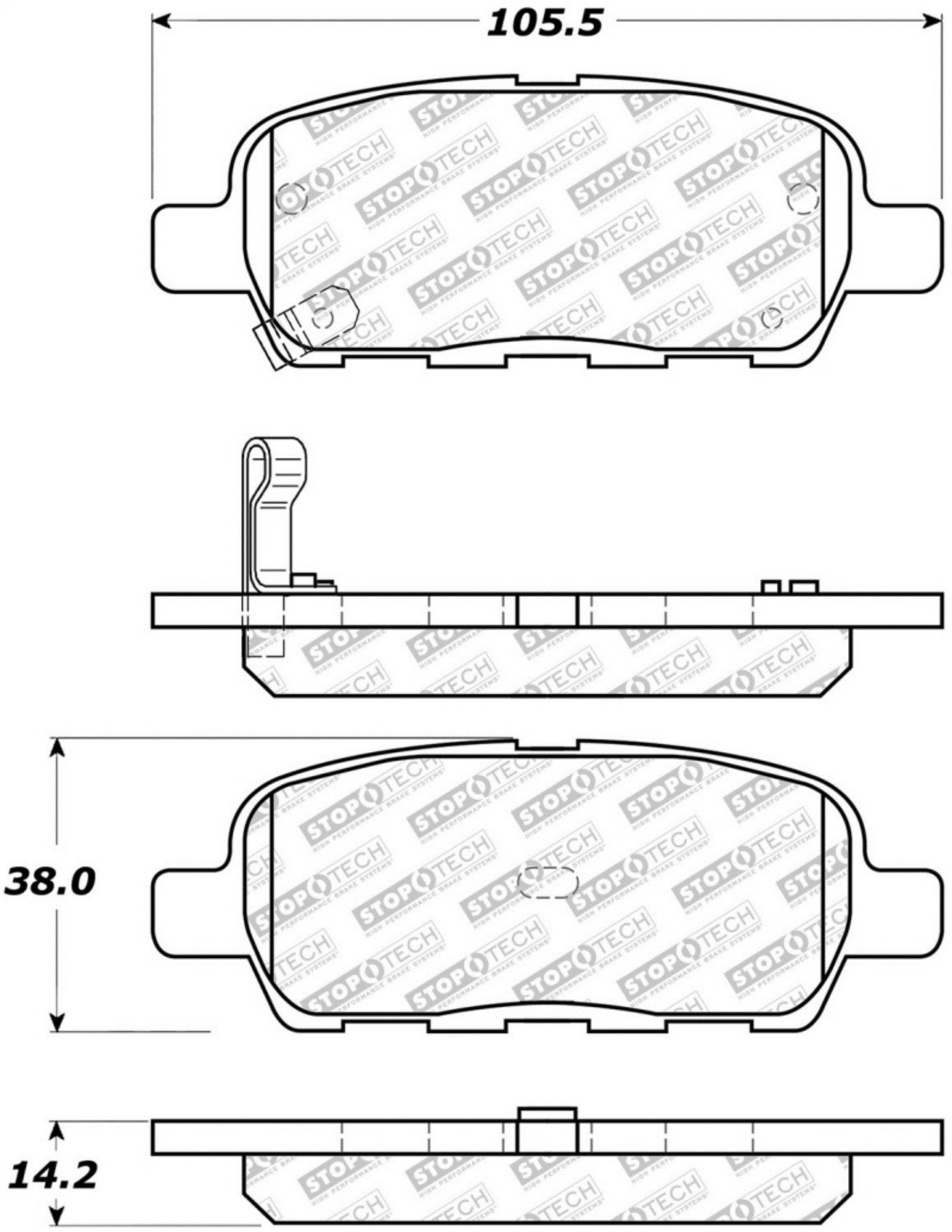 Picture of StopTech Street Select Brake Pads - Rear