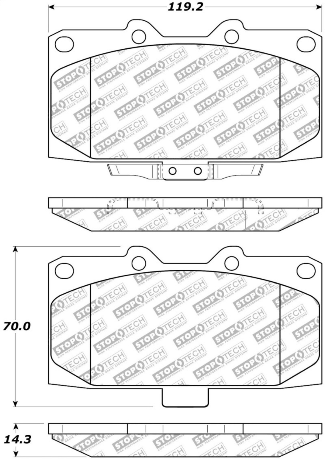 Picture of StopTech Street Select Brake Pads - Front