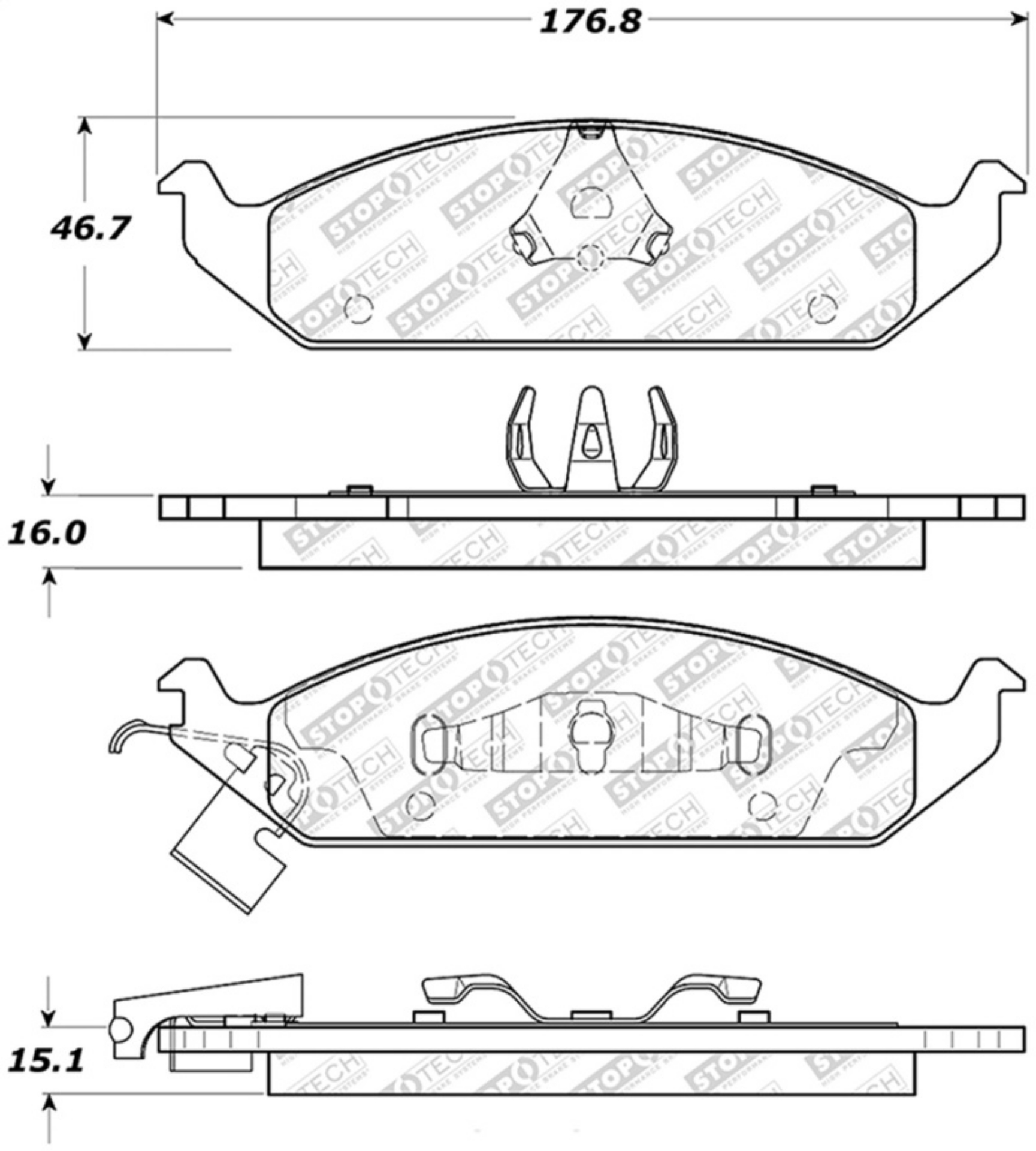 Picture of StopTech Street Select Brake Pads - Front