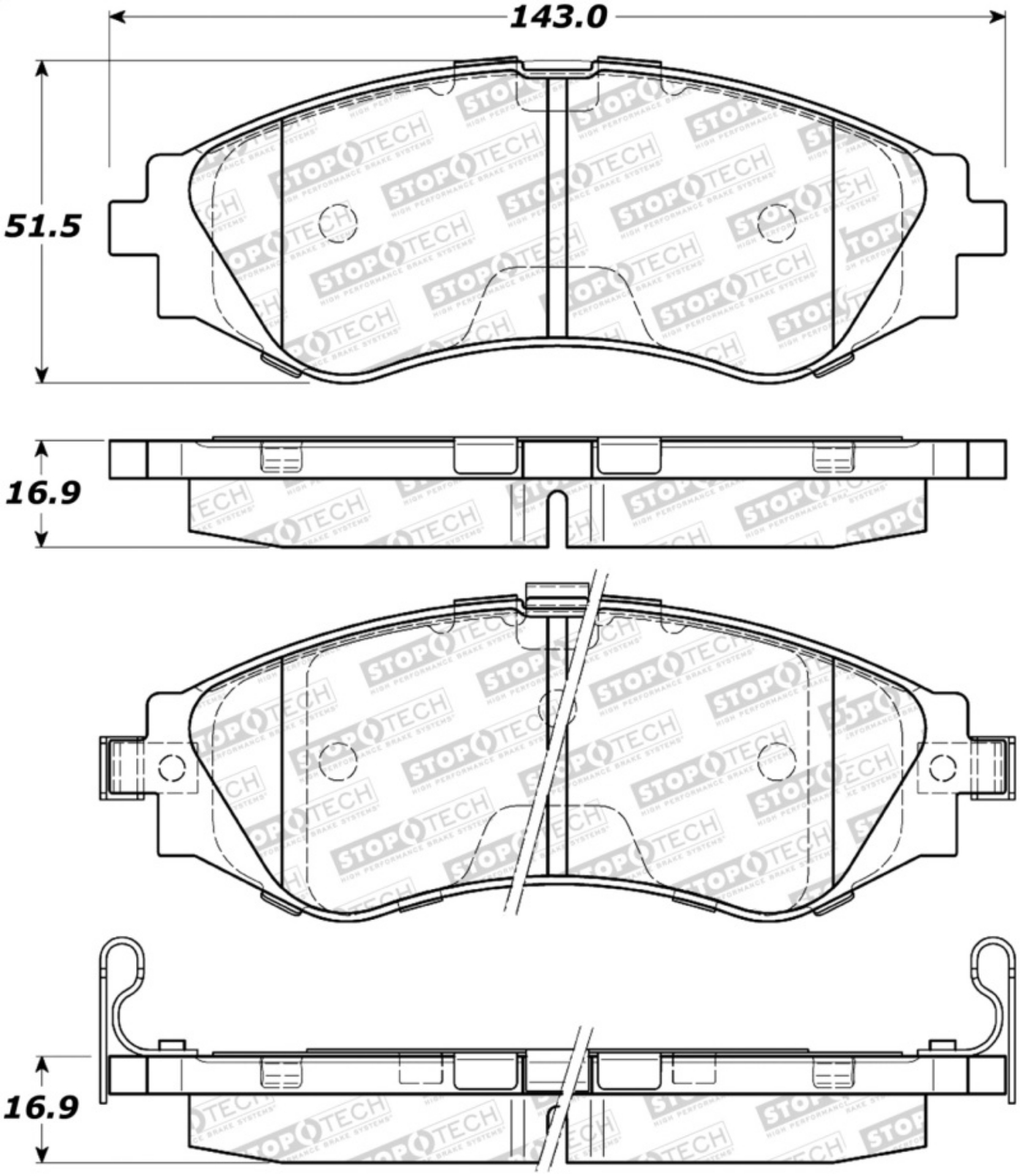 Picture of StopTech Street Select Brake Pads - Front