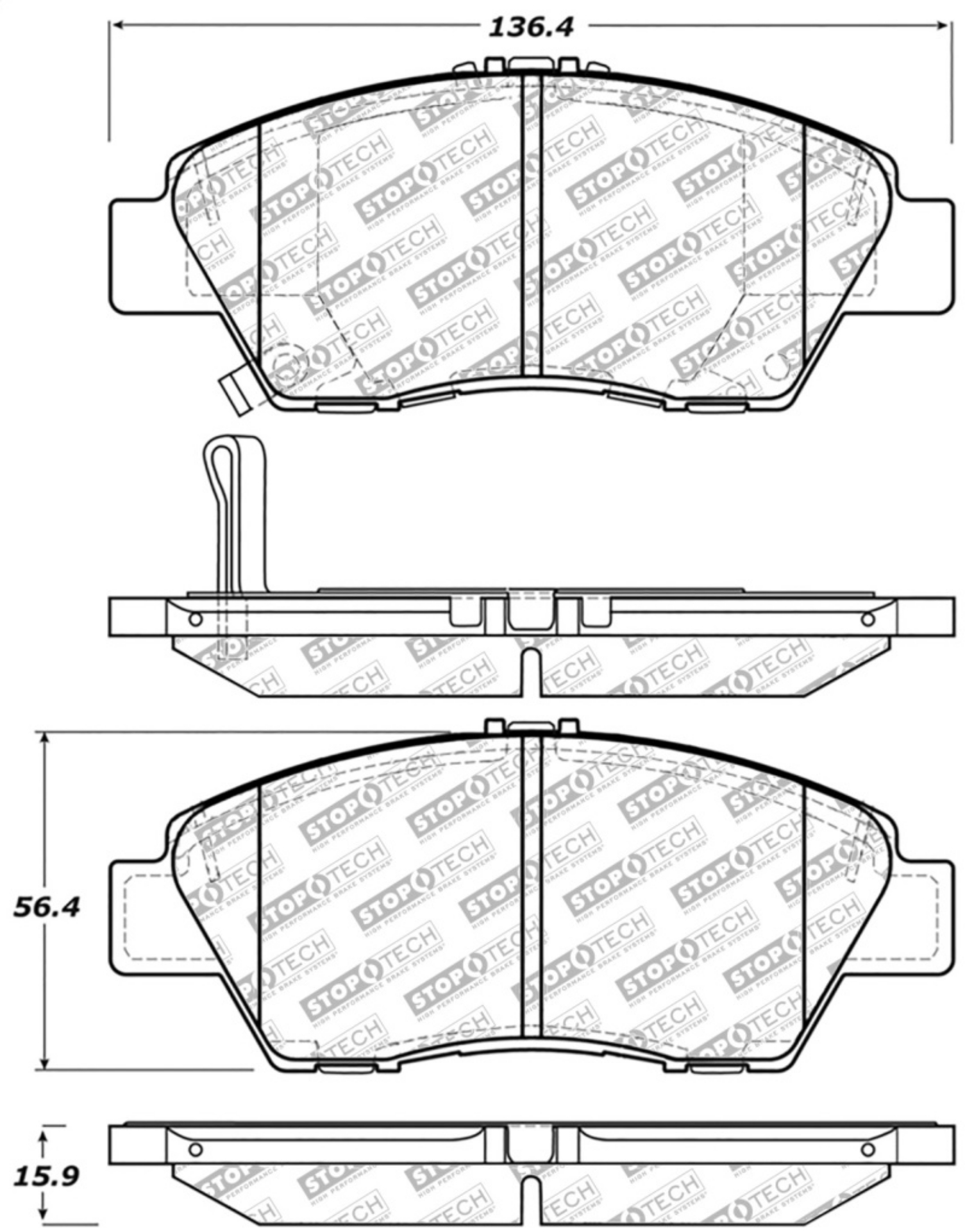 Picture of StopTech Street Select Brake Pads - Front