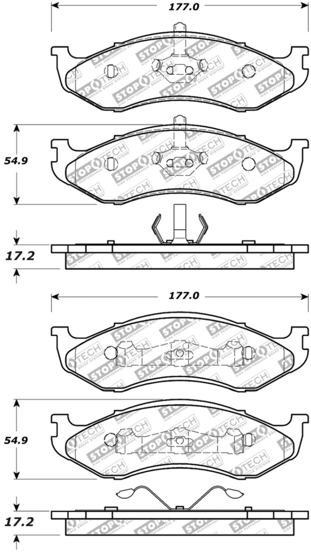 Picture of StopTech Street Select Brake Pads - Front-Rear