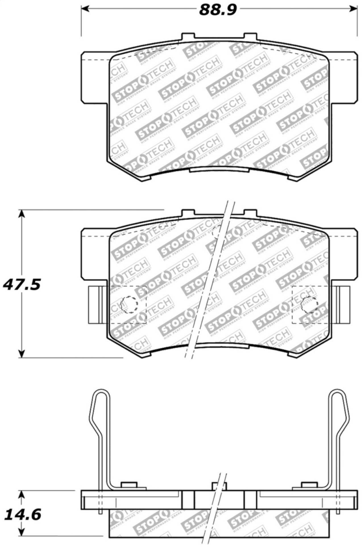 Picture of StopTech Street Select Brake Pads - Front-Rear