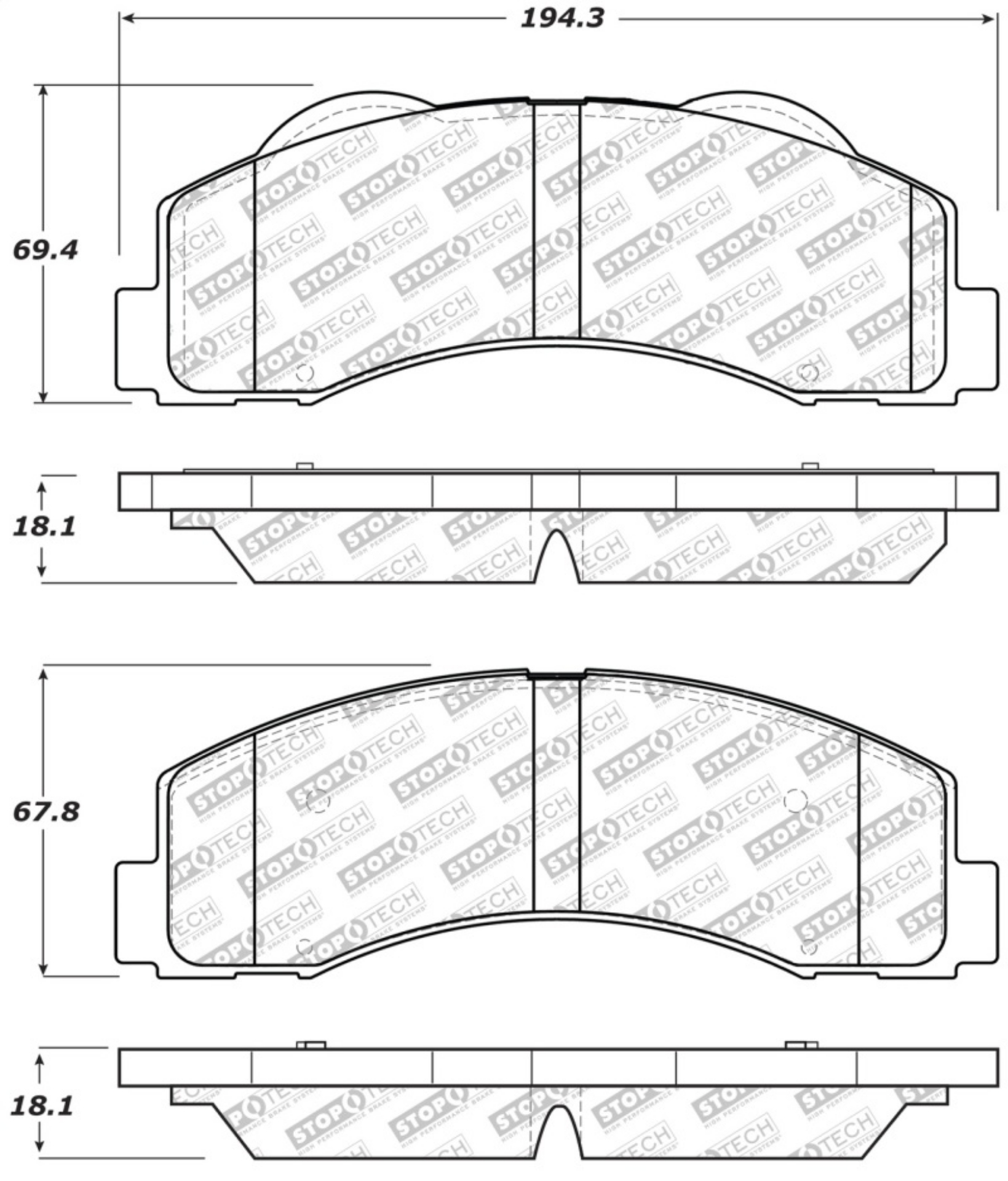 Picture of StopTech Street Select Brake Pads - Front-Rear