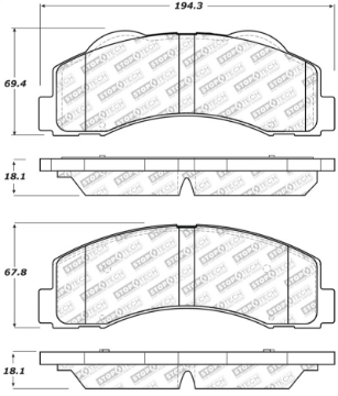 Picture of StopTech Street Select Brake Pads - Front-Rear