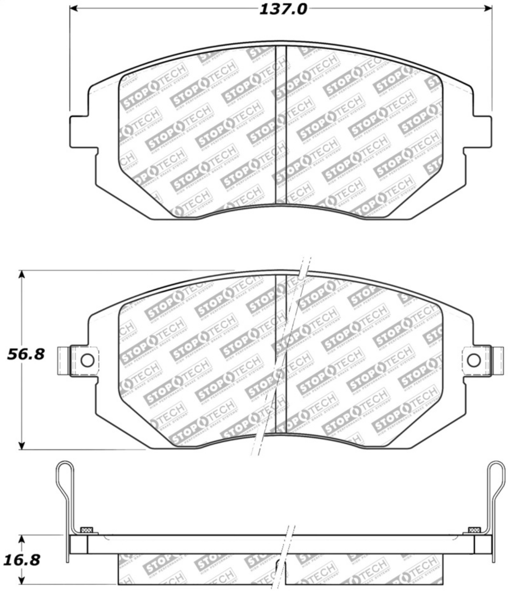 Picture of StopTech Street Select Brake Pads - Front-Rear