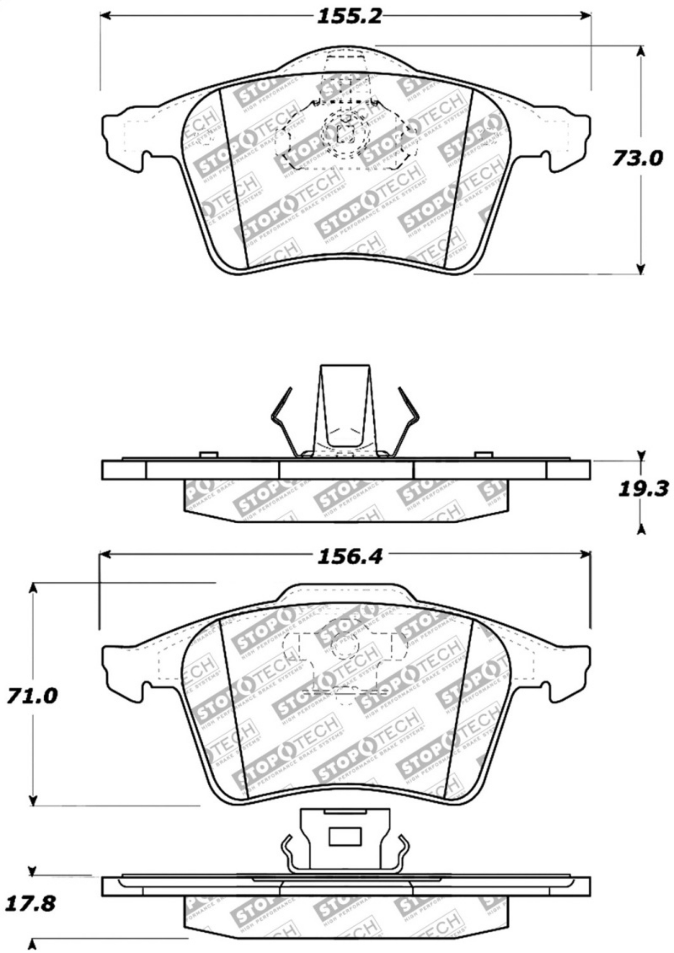 Picture of StopTech Street Select Brake Pads - Front-Rear