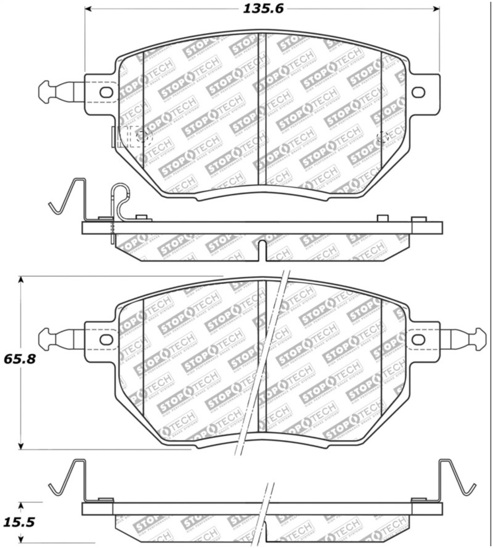 Picture of StopTech Street Select Brake Pads - Front-Rear