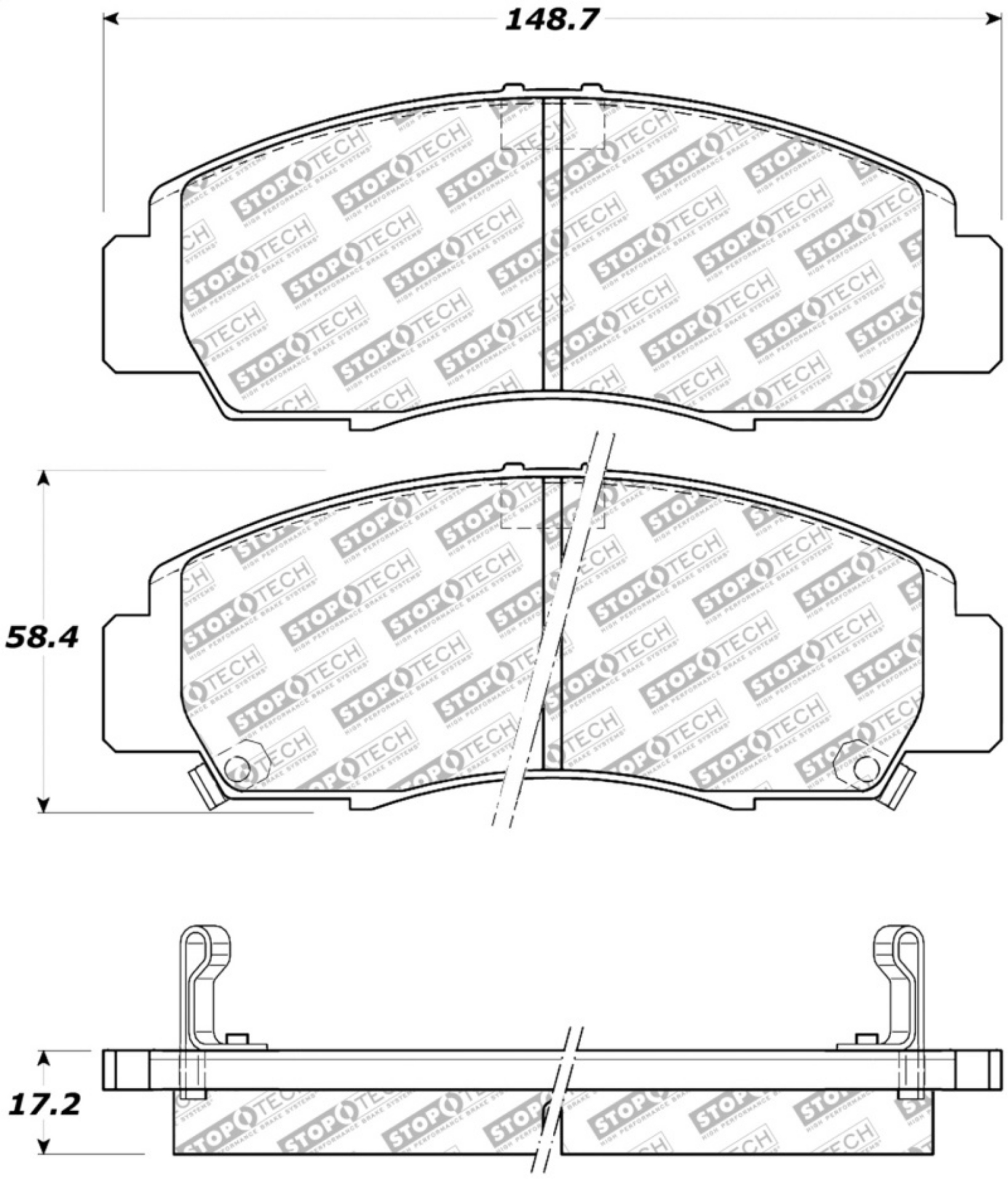 Picture of StopTech Street Select Brake Pads - Front-Rear