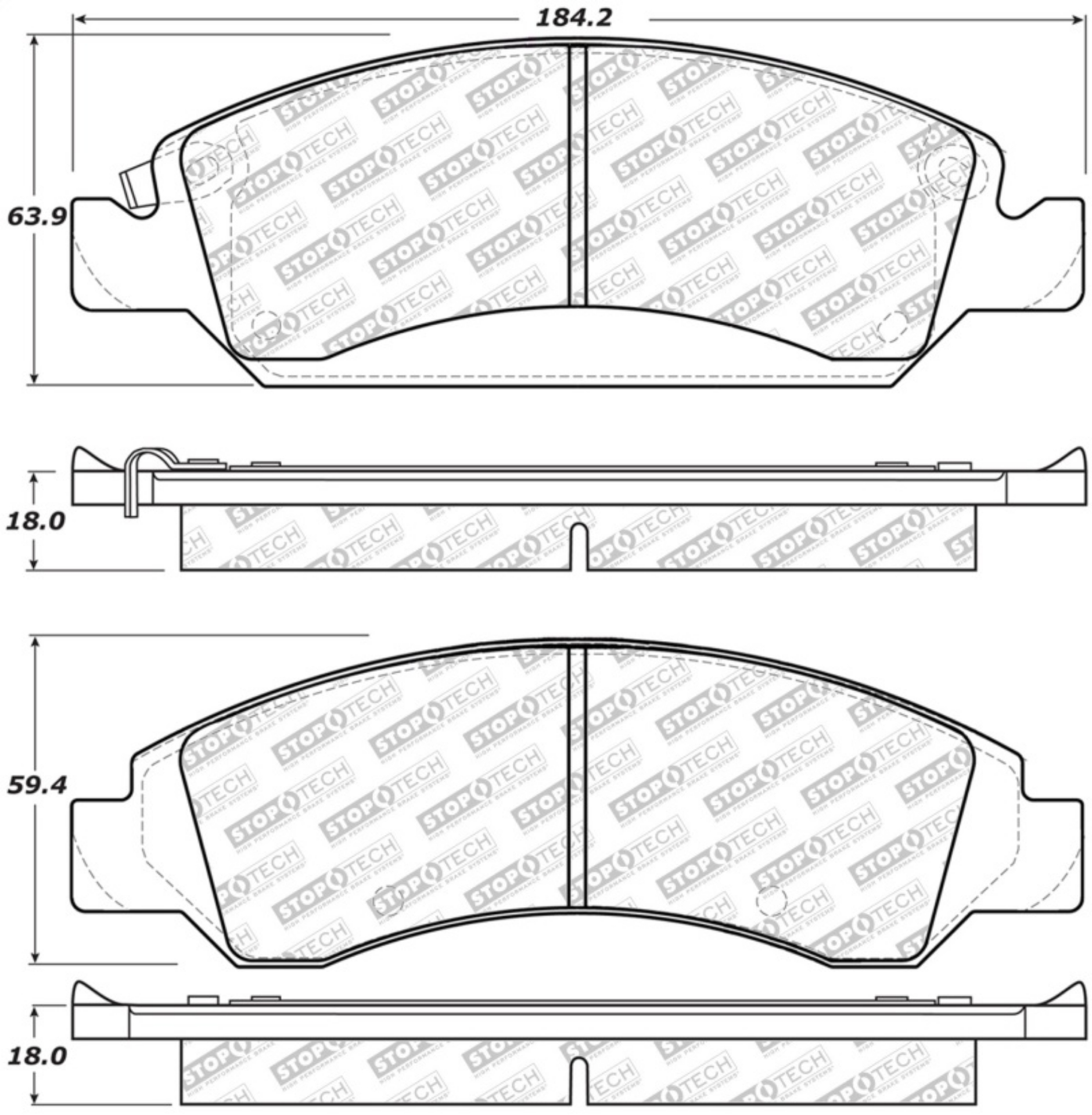 Picture of StopTech Street Select Brake Pads - Front-Rear