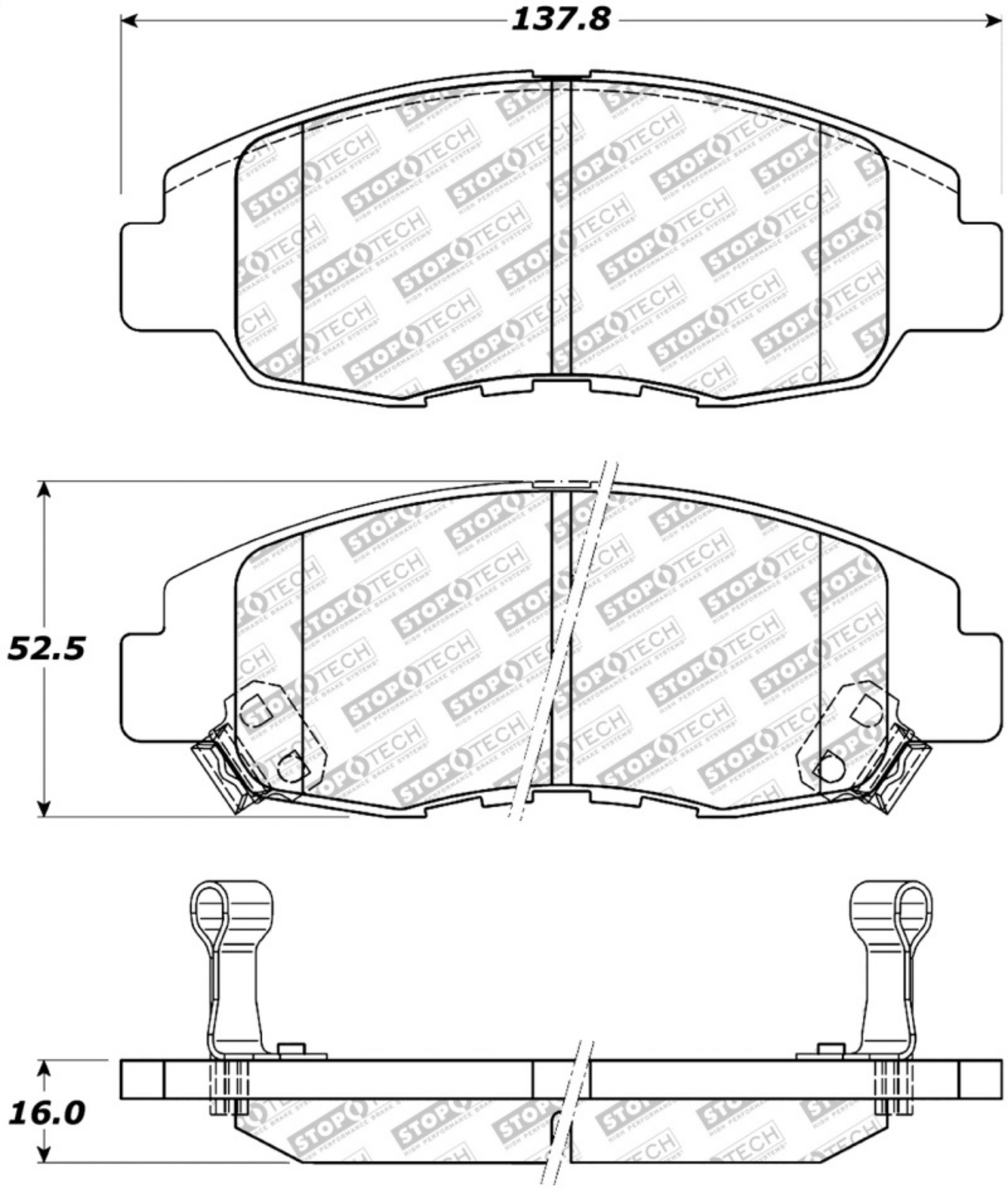 Picture of StopTech Street Select Brake Pads - Front-Rear