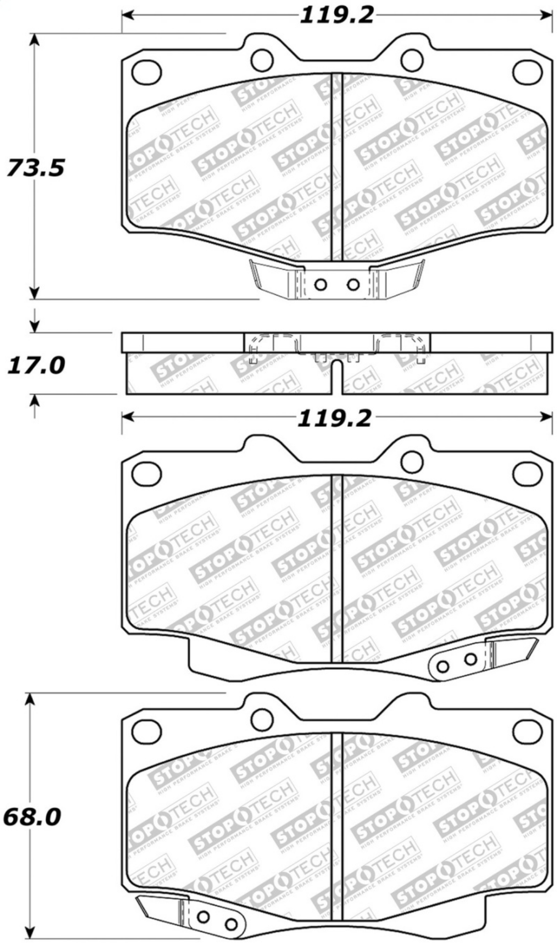 Picture of StopTech Street Select Brake Pads - Rear